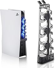 PS5 Cooling Fan with LED Light, Nargos PS5 Accessories Cooler Fan for Playstation 5 Digital & Disc Edition Console, Efficient Cooling System