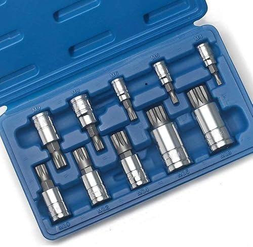 Nuevo 10pc Xzn Triple Square 12 Point Spline Star Bit Set