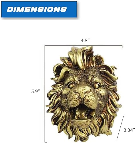 Miniatura 8 de Fuente, cabeza de boquilla, cabeza de león colgante de pared, resina, artes y manualidades, decoración del hogar, agua paisajística, escultura al