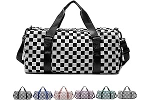 Multifunctional Checkers Duffel for Travel and Dance