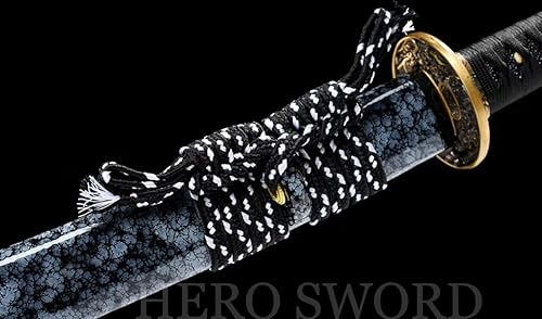 Miniatura 6 de 47 "Naginata Clay Templado T1095 Hoja de Acero de Alto Carbono Dragón Espada Samurái Japonés Maquinilla de Afeitar Hoja de Espiga Completa Afilada