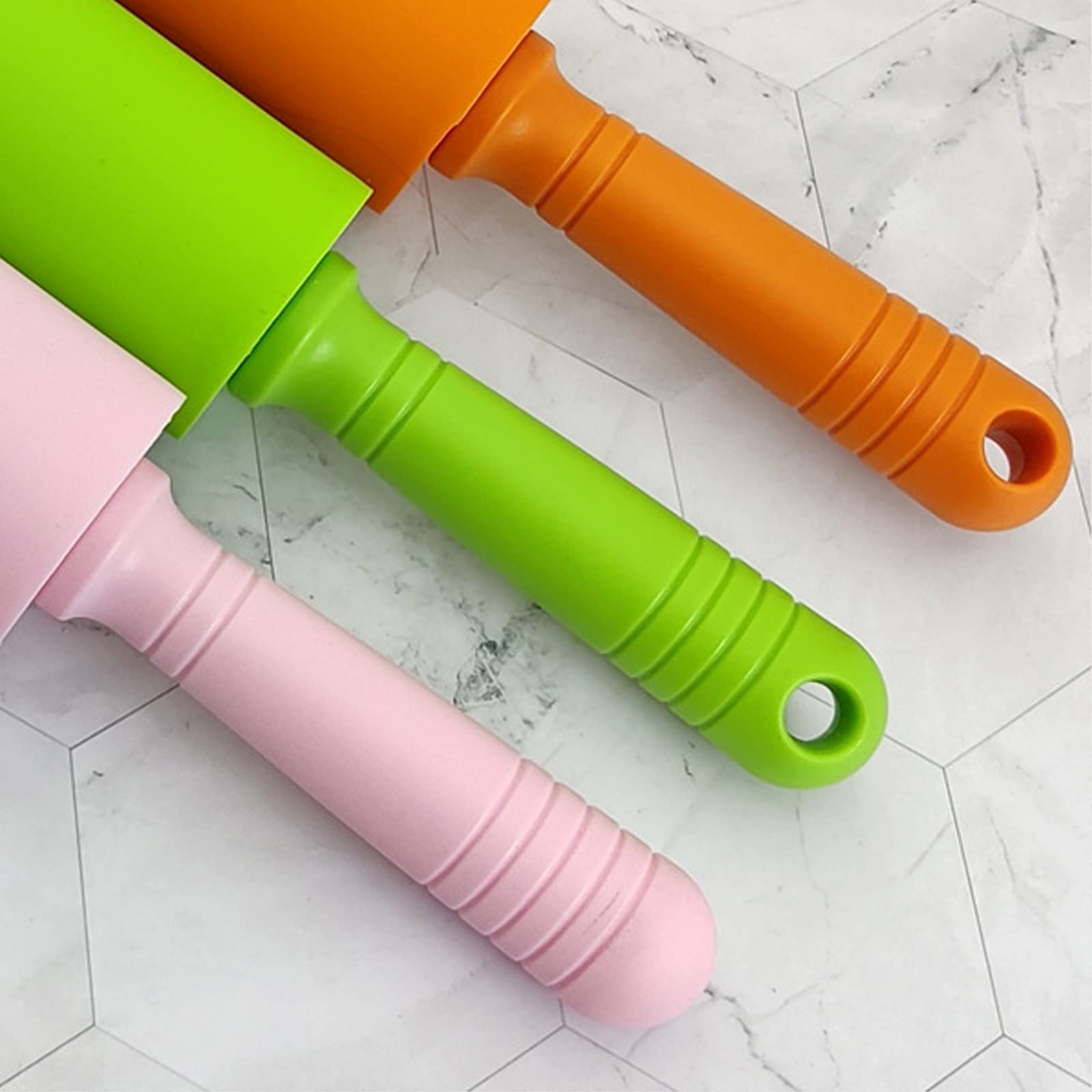 Rodillo de silicona antiadherente de gran tamaño para fondant, para cocina, para pasteles, fideos, utensilios para hornear, rodillo de silicona para hornear
