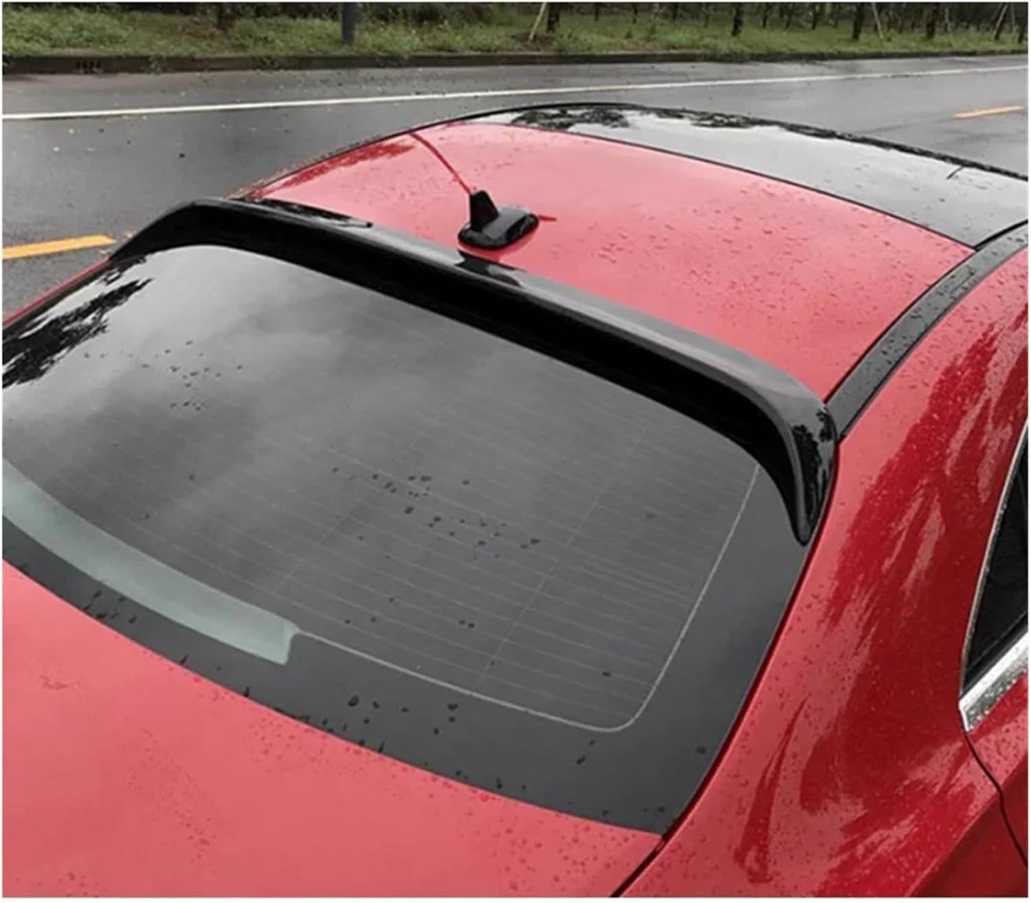 Compatible with Mercedes Benz C117 CLA250 260 CLA45 2013-2018 Rear Window Roof Top Spoiler Guard Board Tuning Kits Auto Parts Accessories(Glossy Black)