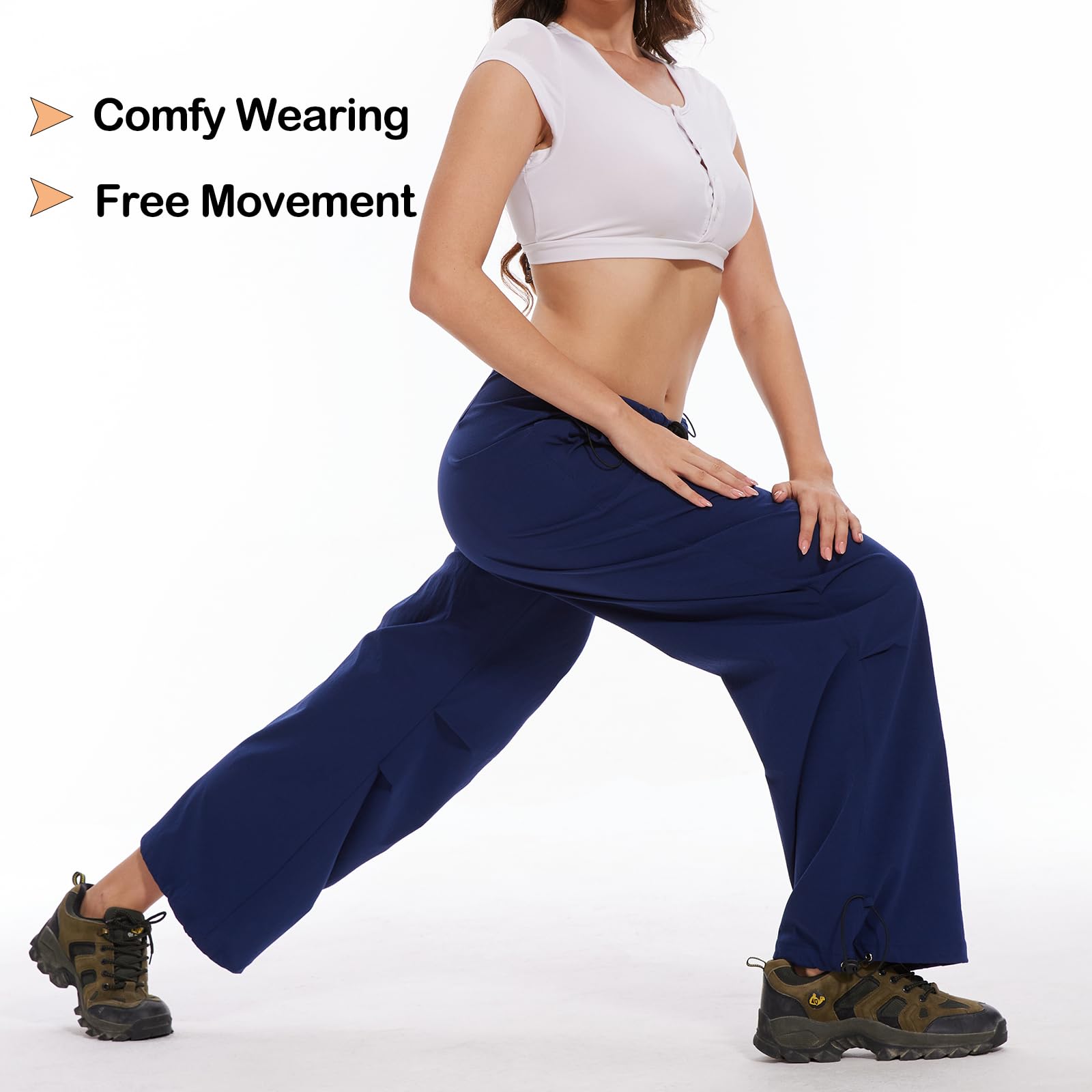 Walking Trousers for Women Wide Leg Womens Lightweight Hiking Pants Ladies Water Resistant Outdoor Trouser