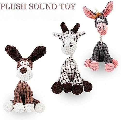 Miniatura 2 de Juguete chirriante de peluche divertido para perro, juguete chirriante de felpa para perros, juguetes duraderos para masticadores agresivos,