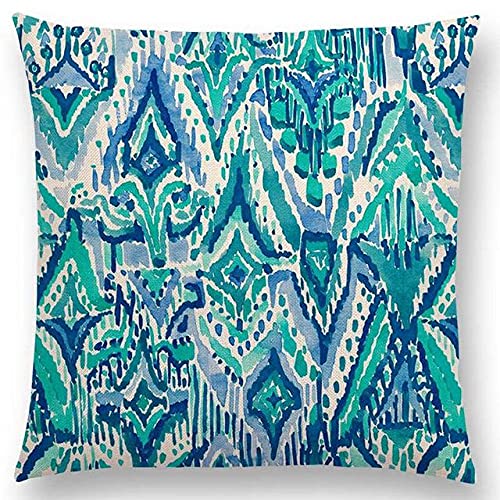 Leinen Kissenbezug 65x65cm/26x26Inch Marokkanischer Streifen Outdoor Kissenbezug Doppelseitige Gemustert Kissenhülle mit… – Bild 3