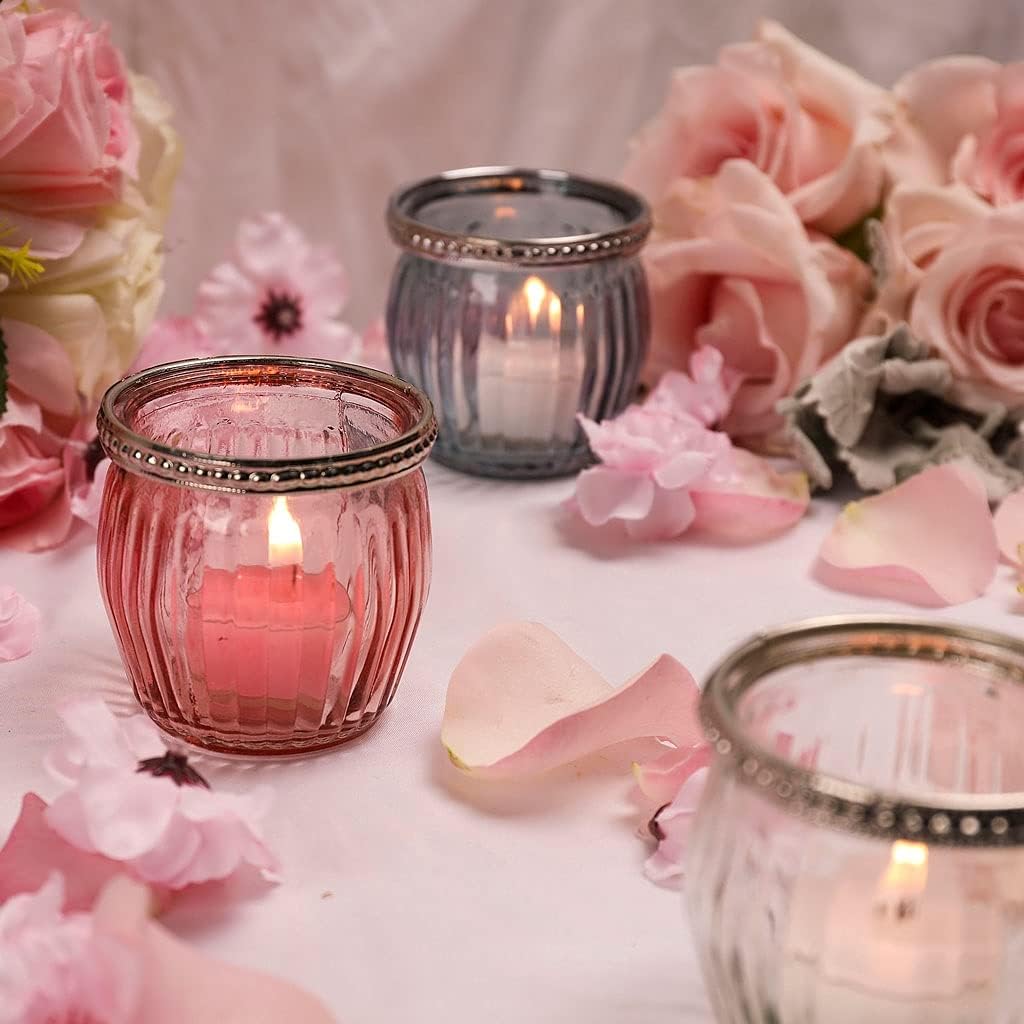 Candle Holders Simple and Creative Glass Iron Candle Cup Three Piece Candle Holder Decoration Birthday Wedding Table Candle Light Decoration Candlestick Holders
