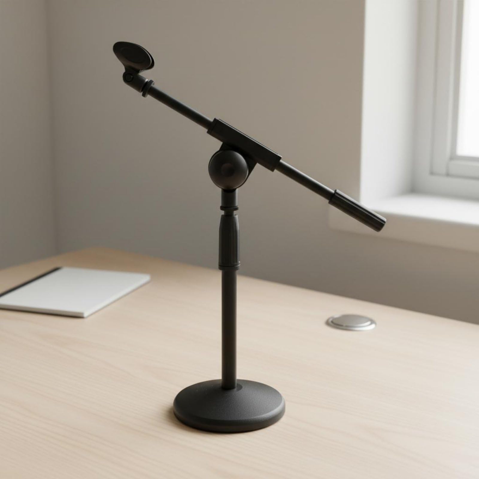 Asta Microfono Base Pesante Stabile Supporto Microfono con Base Pesante Compatibilità Universale Attrezzatura Audio per Palco