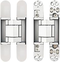 Vista 6 de Bisagras invisibles Bisagra de puerta oculta resistente Bisagra oculta 3-D ajustable - Negro -1 par
