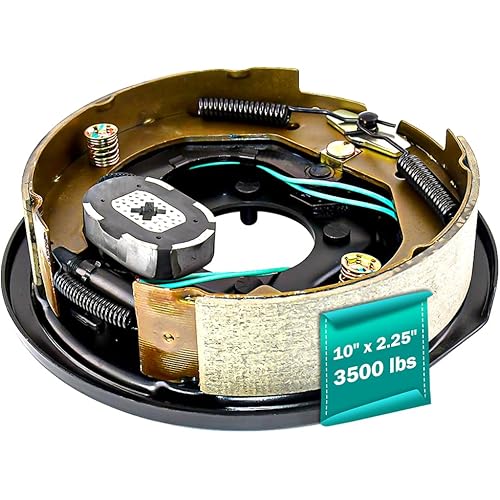 10" x 2-1/4" Trailer Electric Trailer Brake Assembly Left Side for 3500 lbs axle Heavy Duty Electric Trailer Brake Kits 10" x 2.25"