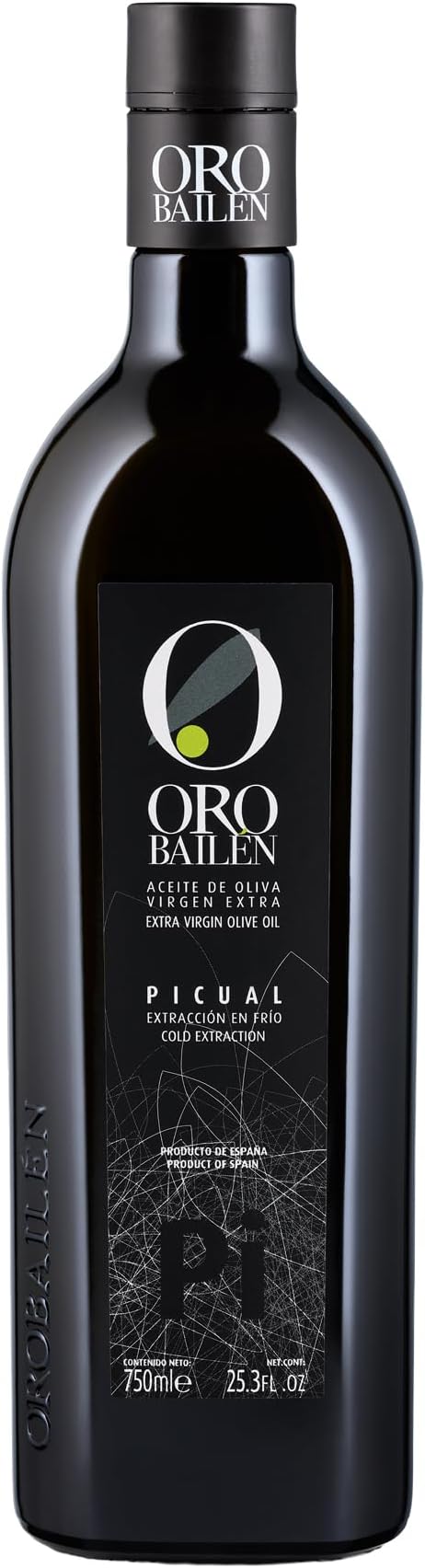 Oro Bailen Reserva Familiar Picual 2020 Harvest - 0.75 Liter / 25.4 Ounce - Spanish Extra Virgin Olive Oil from Jaen, Andalusia