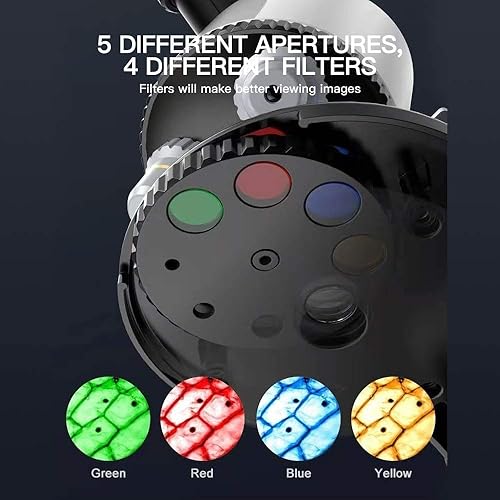 Miniatura 7 de Kit de microscopio para niños - Juguete de ciencia de aumento LED 40X-1200X, diapositivas con especímenes, kit STEM para estudiantes