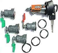 Vista 2 de Compatible con Ford Econoline, E-150, E-250, E-350 Vans 1997-2018 Cilindro de bloqueo de interruptor de encendido + 4 (cuatro) cilindros de bloqueo