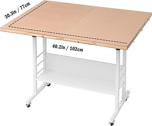 Miniatura 8 de Tektalk Tabla de rompecabezas plegable de 2000 piezas con ajuste de altura, mesa de rompecabezas con 2 cubiertas de fieltro y 8 bandejas de