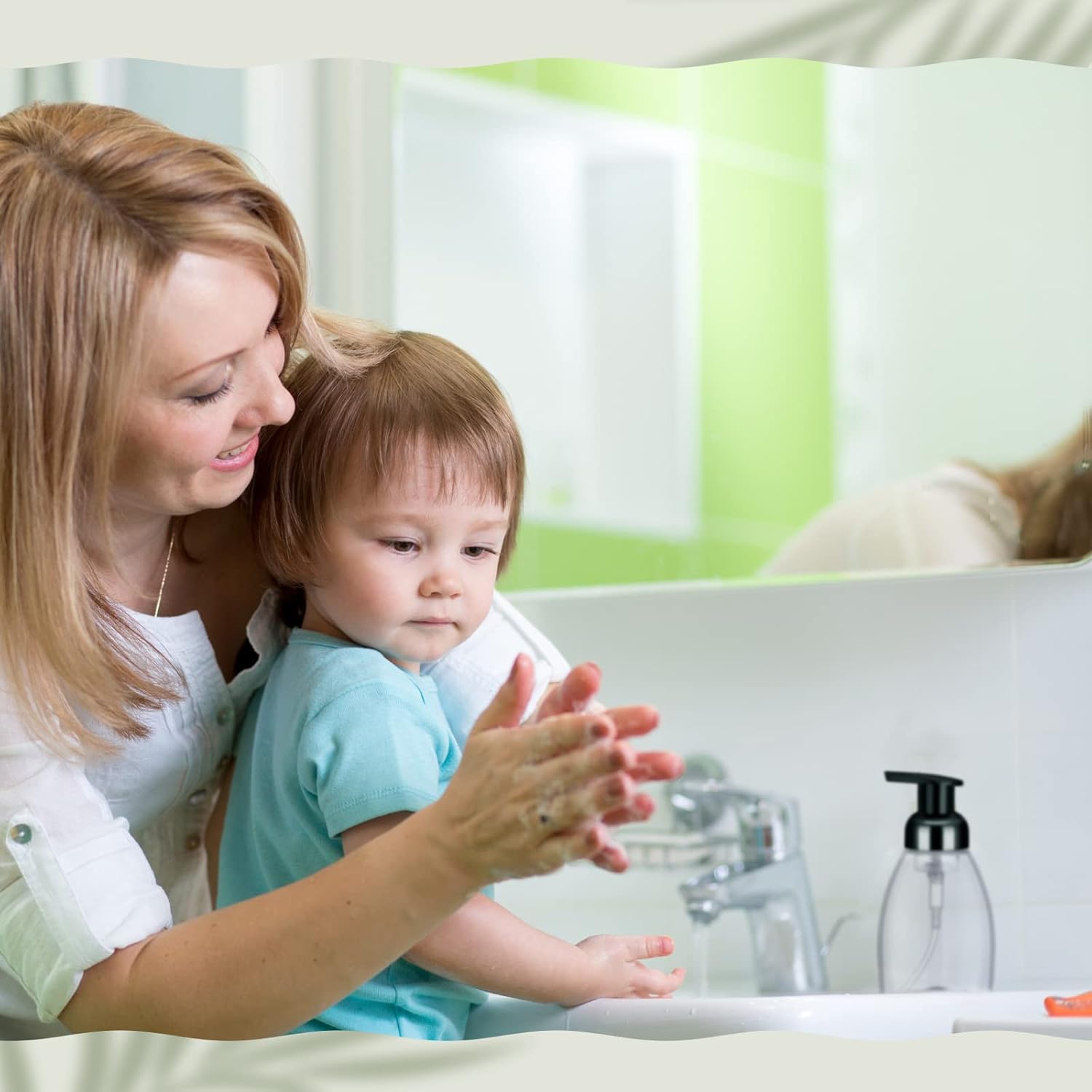 Nuenen 48 Pieces 8oz Foaming Pump Bottles Refillable Foaming Soap Dispensers Bulk Travel Hand Soap Pump Foam Dispenser Plastic Press Containers for Shampoo Bathroom Commercial - Image 6