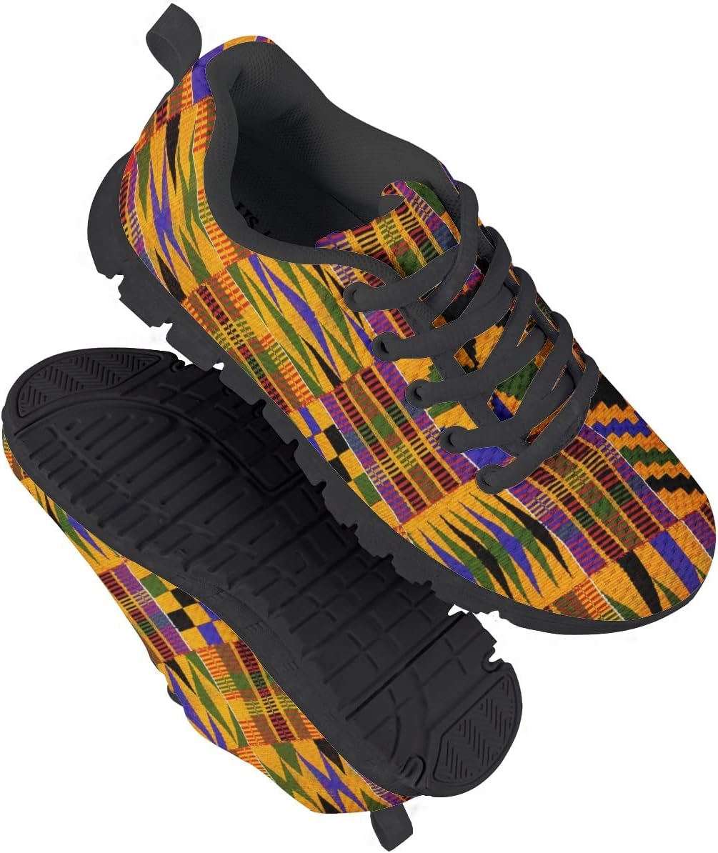 AmzPrint Tie Dye Indigo Fashion Comfortable Unisex-Child Walking Tennis Shoes for Gym Vintage Lace-Up Boys Sneakers Size 13