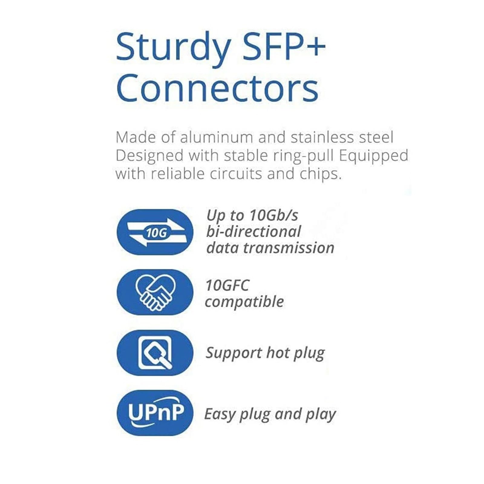 Moduł SFP kabel 10G SFP+ DAC bezpośrednie połączenie pasywne miedziane 0,5-7 m, kompatybilny z różnymi markami (7 m 24AWG)