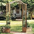 BrylaneHome Garden Arch Arbor Trellis with 2 Planter Boxes for Flowers and Climbing Vines - Bronze