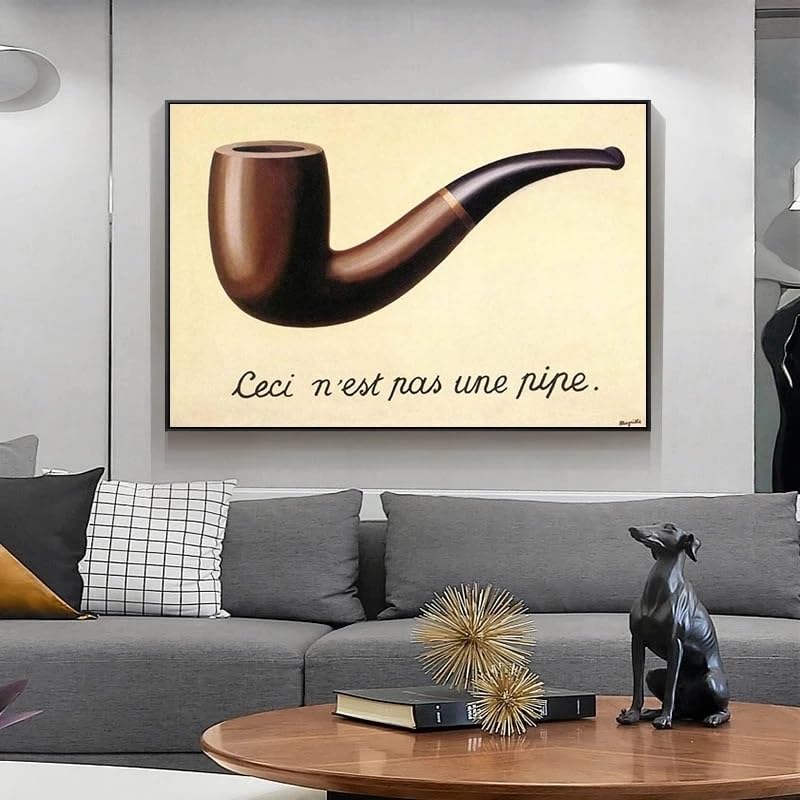 Affiche Magritte Ceci n'est Pas Une Pipe poster toile décoration murale salon