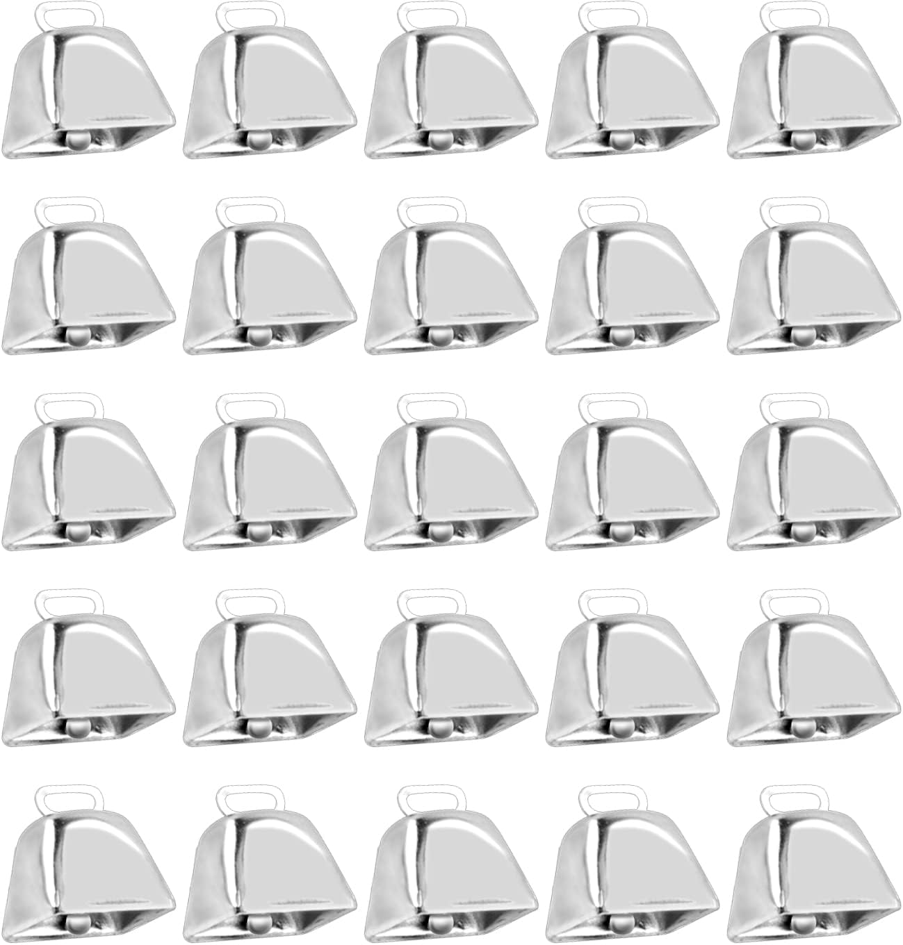 Quacoww 36 Pieces Christmas Jingle Bells Metal Cow Bells