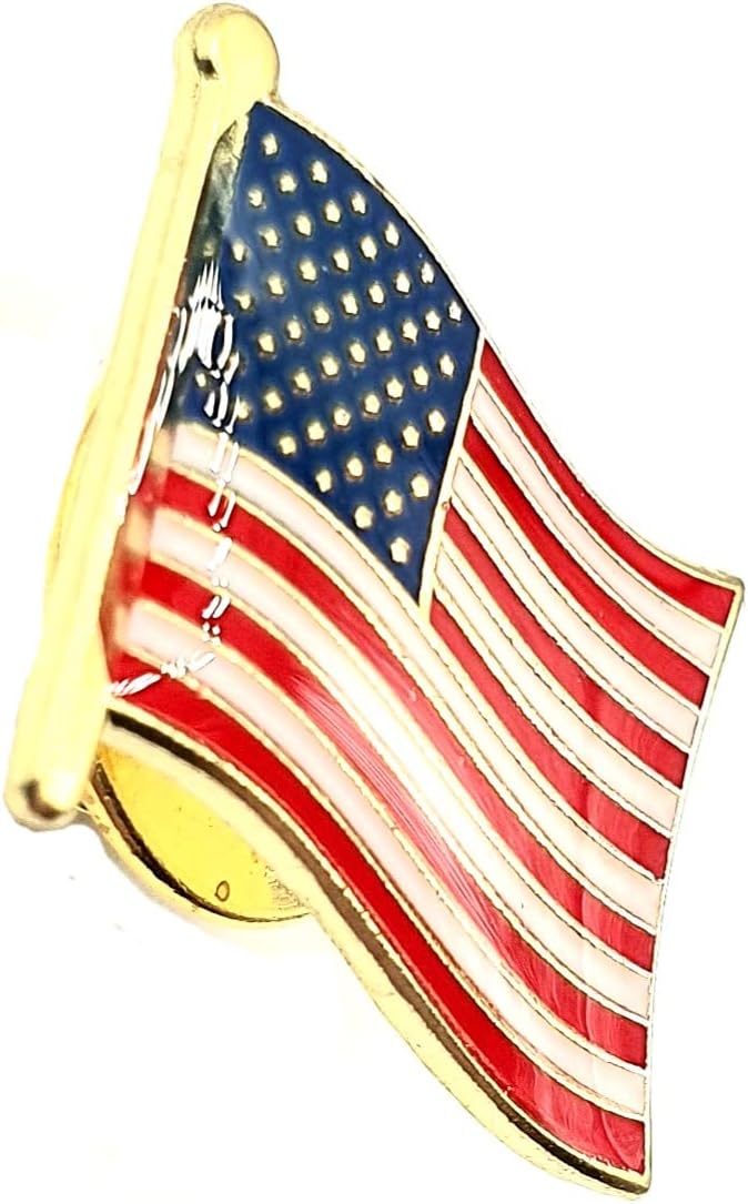 USA United States of America American Metal Country Flag Pin Badge