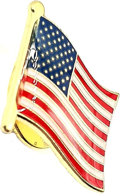 USA Stany Zjednoczone Ameryki amerykańska metalowa emalia flaga kraju przypinka odznaka, Metal