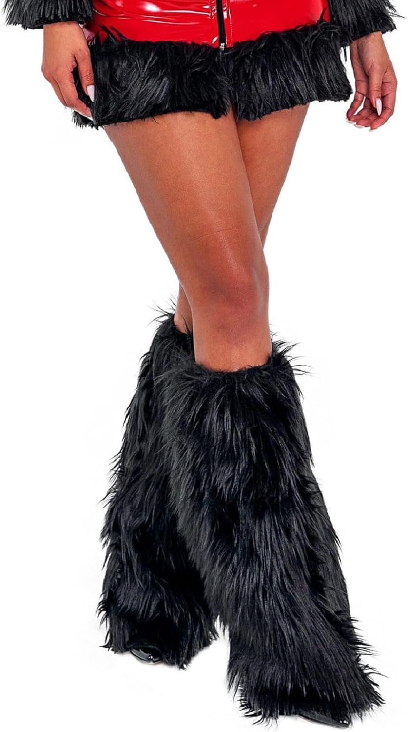 Luckinbaby Women Christmas Leg Warmers Faux Fur Leg Warmer