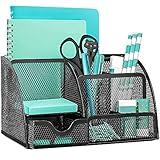 ⭐Größe -- Die Größe des Metall Büro Schreibtisch Organizer Stiftehalter beträgt 22 x 14 x 12,8cm, kleines und empfindliches desk organizer. Halten Sie alle benötigten Gegenstände organisiert, sparen Sie Zeit, um sie zu finden