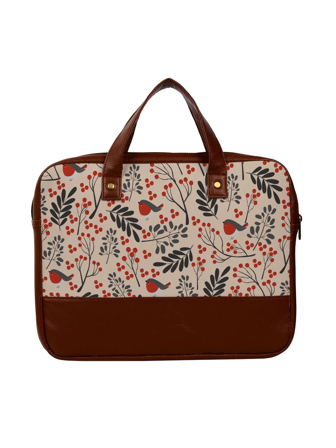 Crazyify Multi Leaf Printed Leather Laptop Bag For Men & Women | Leather Laptop Bags/Briefcase with Screen Size Up to 15.6 Inch (B0B46CG6T9) Amazon Price History, Amazon Price Tracker