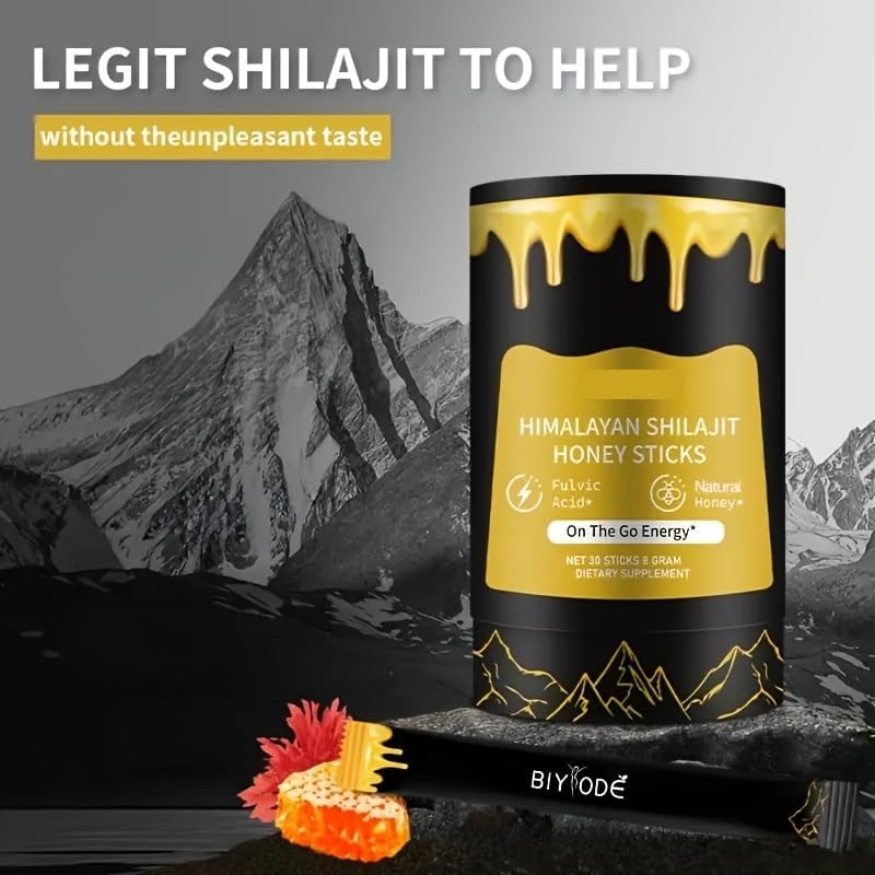 Miniatura 5 de Palitos de miel Shilajit  Shilajit puro del Himalaya con miel natural y azafrán  Más de 85 oligominerales y 75% más de ácido fúlvico  Energía,