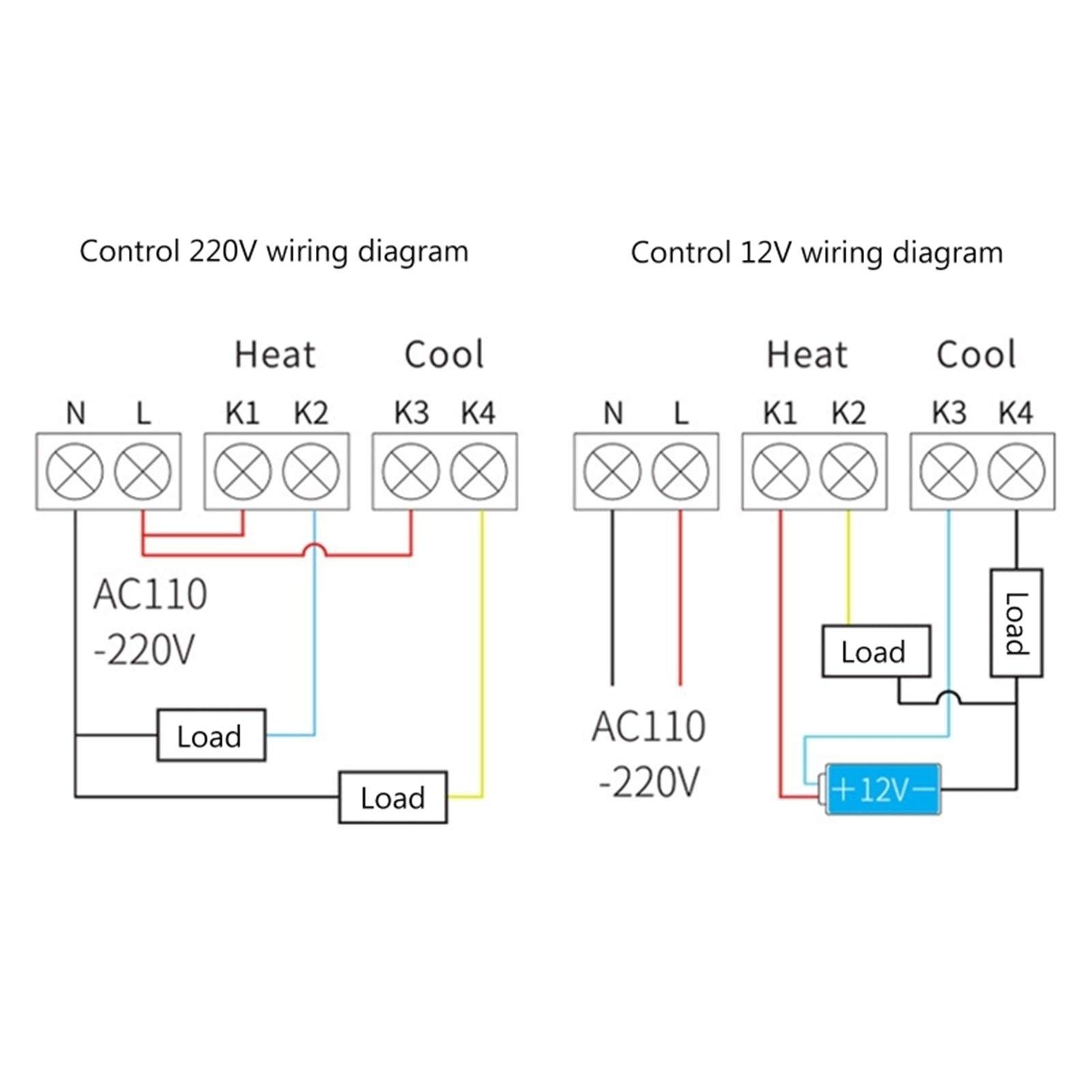 Riscaldatore per Animali Domestici Termostato Intelligent Temperature Controller con Orologio Timer Calore Fresco for l'incubatore Aquarium Incubatore Greenhouse Breening Harking LCD