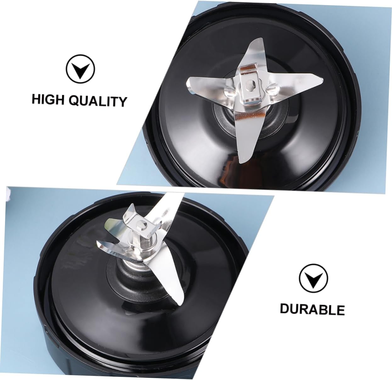 Mikikit 2pcs Juicer Blades Base Replacement Parts for Compatible Models Durable Mixer Accessories for Smoothies and Juicing