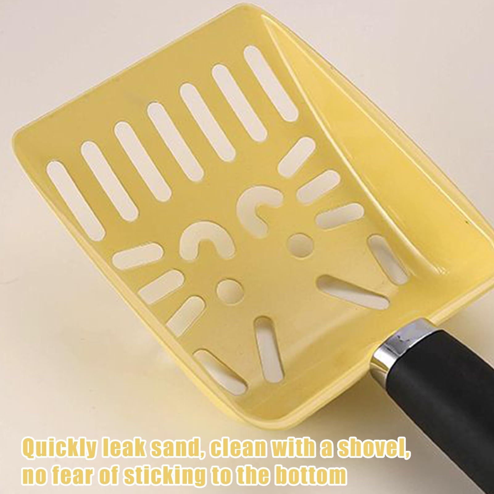 Pala para Arena de Gato, Pala for Arena portátil de Acero Inoxidable con Mango for Inodoro, Bandeja for Aprendizaje, Interior y Exterior