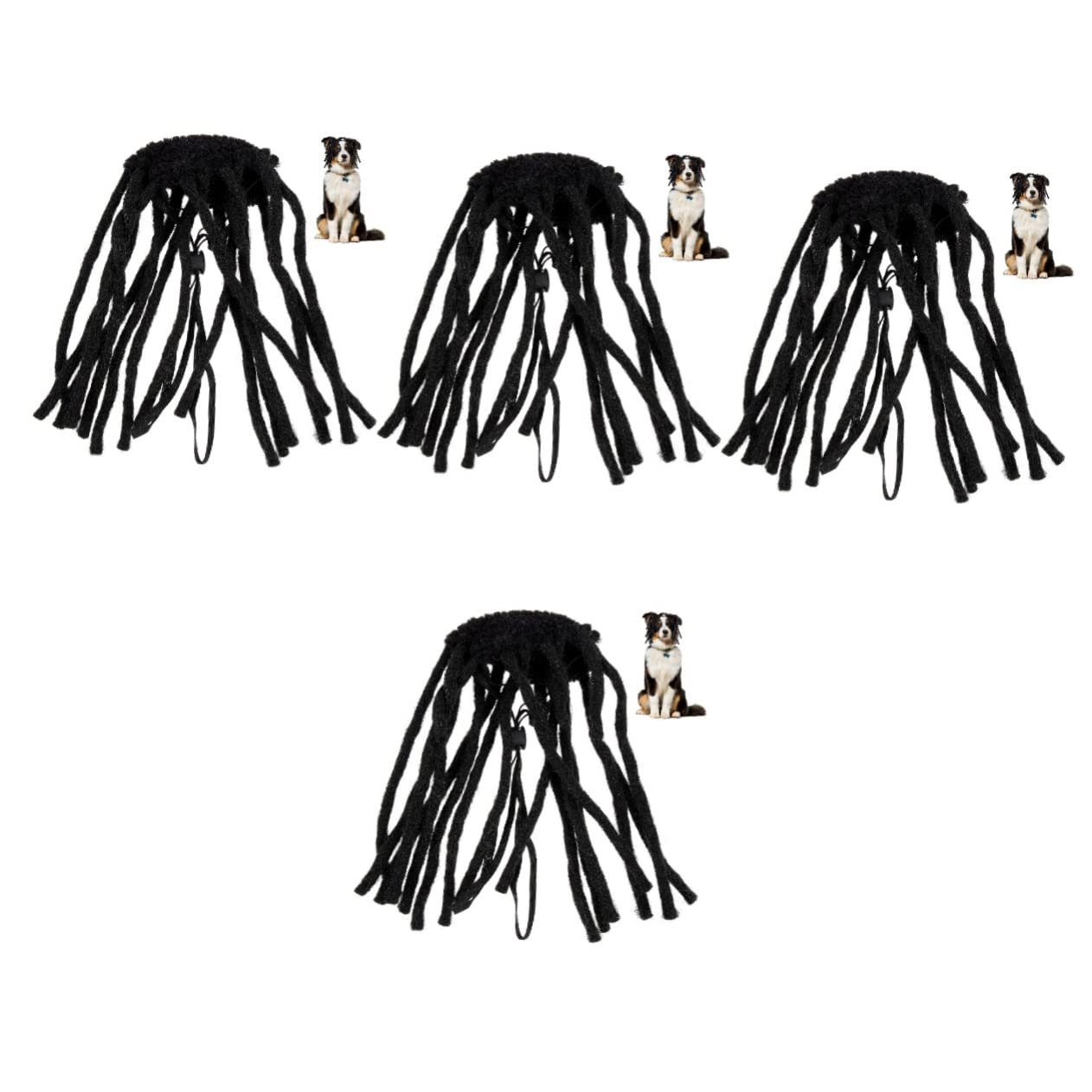 Perruques pour animaux de compagnie YARNOW : lot de 4 coiffures de fête pour chien