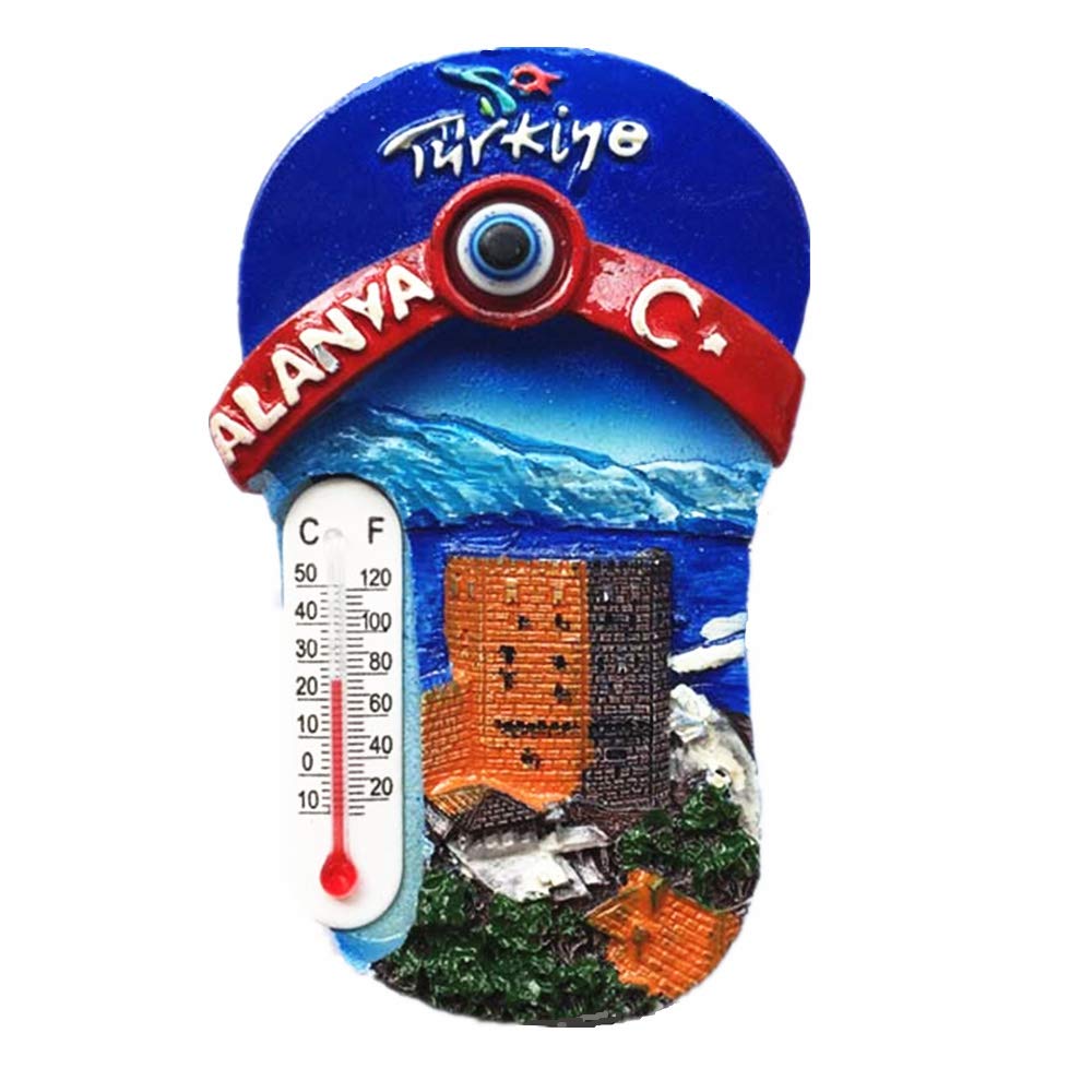 Muyu Magnet Turkry4 3D Alanya Turkey Fridge Magnet Home & Kitchen Decoration Magnetic Sticker,Alanya Turkey Refrigerator Magnet Travel Souvenir Gift