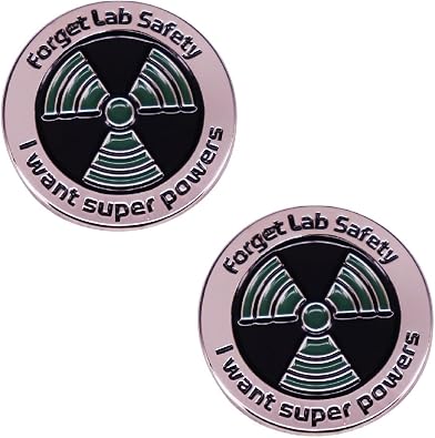 Pinposni Forget Lab Safety I Want Superpowers Enamel Pin Brooch For Backpacks, Badge for Science Fans