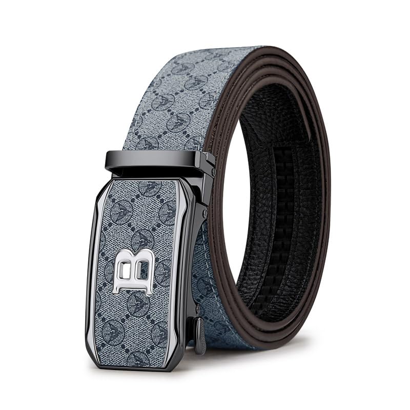 VANNANBA Mens Belt, Fashion Ratchet Belt of Genuine Leather For Men.Size Adjustable