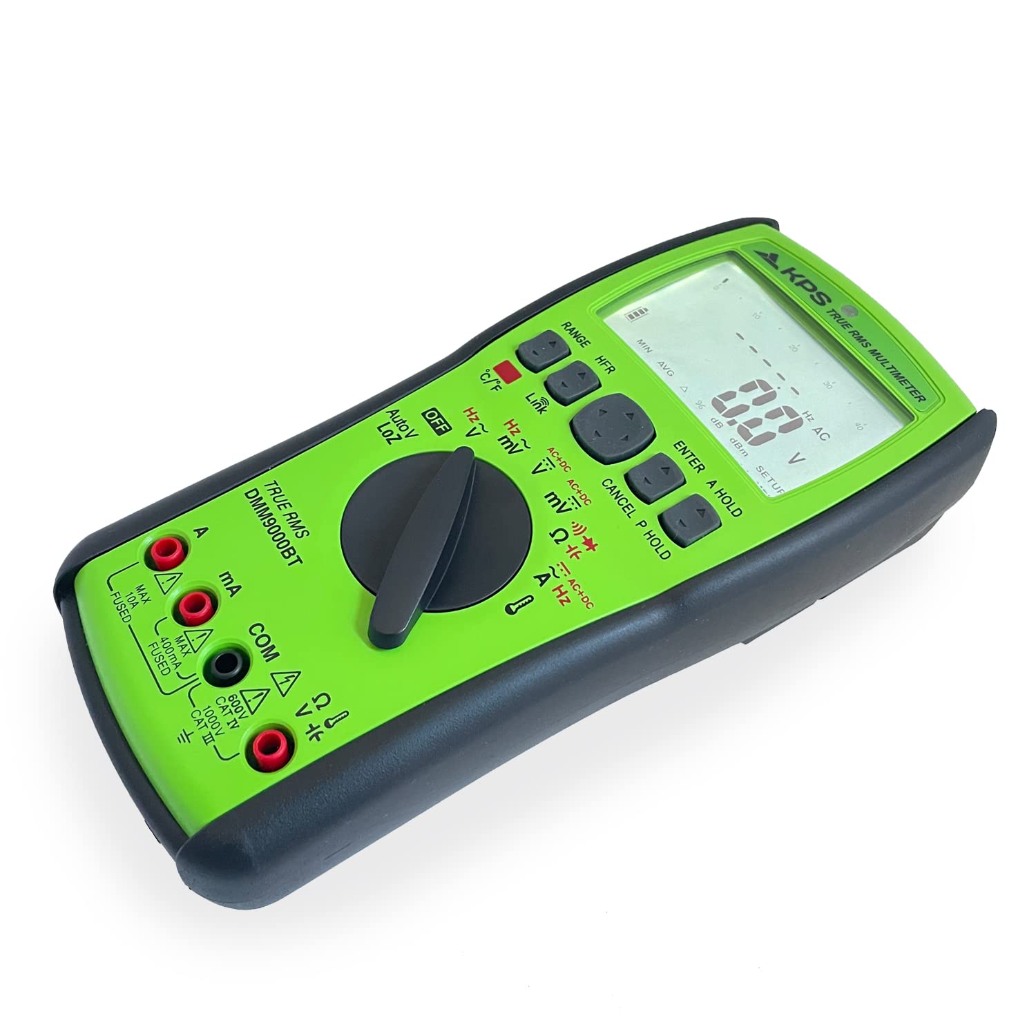 KPS-DMM9000BT Multímetro Digital TRMS Tension AC/DC 1000V Corriente 10A con Bluetooth 40.000 Cuentas CAT.IV