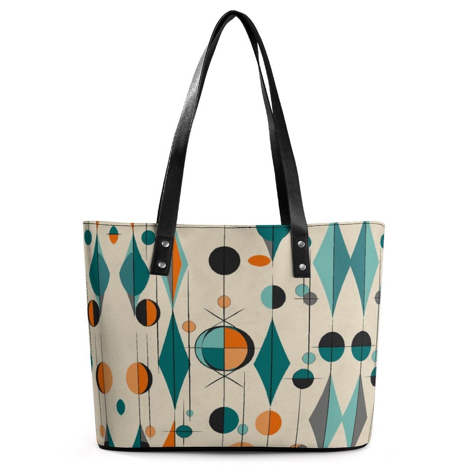 Bolso de mano geométrico de mediados de siglo para mujer, bolso cruzado mediano para mujer