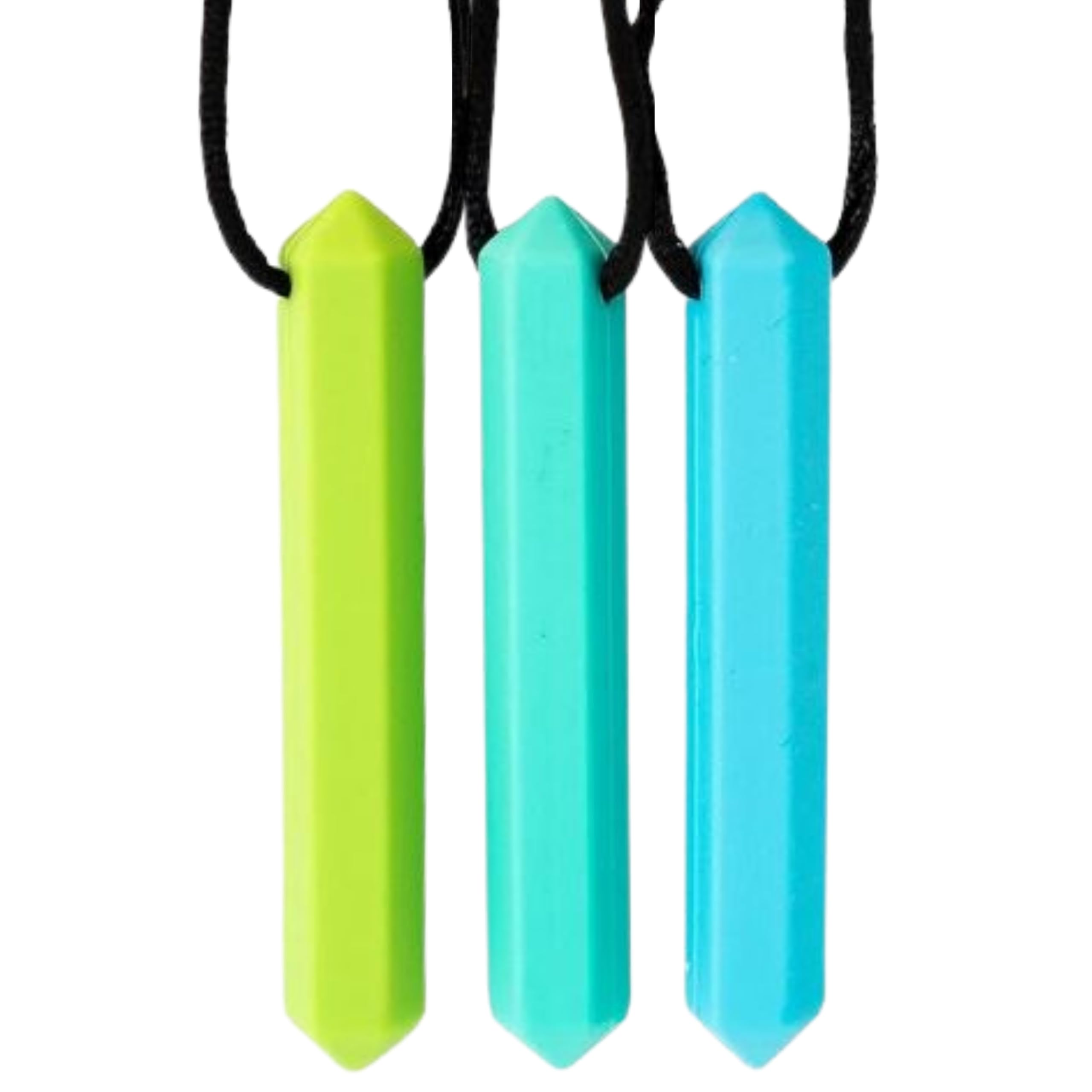 Lot 3 Fidget Toys TDAH – Collier à Mâcher Anti-Stress Adulte & Enfant, Silicone Alimentaire, Anti-Tabac & Concentration