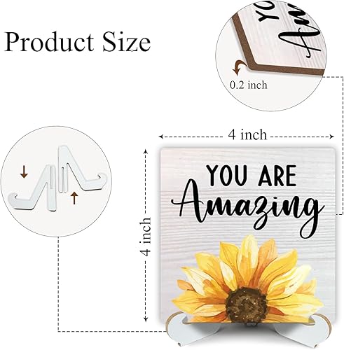 Miniatura 2 de You are Amazing Regalos para mujeres, regalo de graduación para hija, hermana, mejor amiga, placa de decoración de escritorio con soporte de madera,