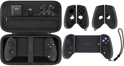 【Aenllosi 保護ケース 2点セット】GameSir G8 Plus Bluetooth ゲームコントローラー専用 ハード + シリコンケース ブラック