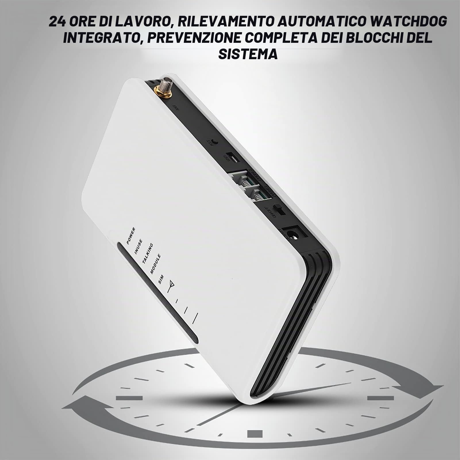 Joyzan Terminale Wireless Fisso, gsm Gateway Combinatore Convertitore gsm Telefono Fisso Piattaforma Accesso Registratore Allarme Collegare Casella Recorder Effettuare Chiamate Antenna Esterna EU