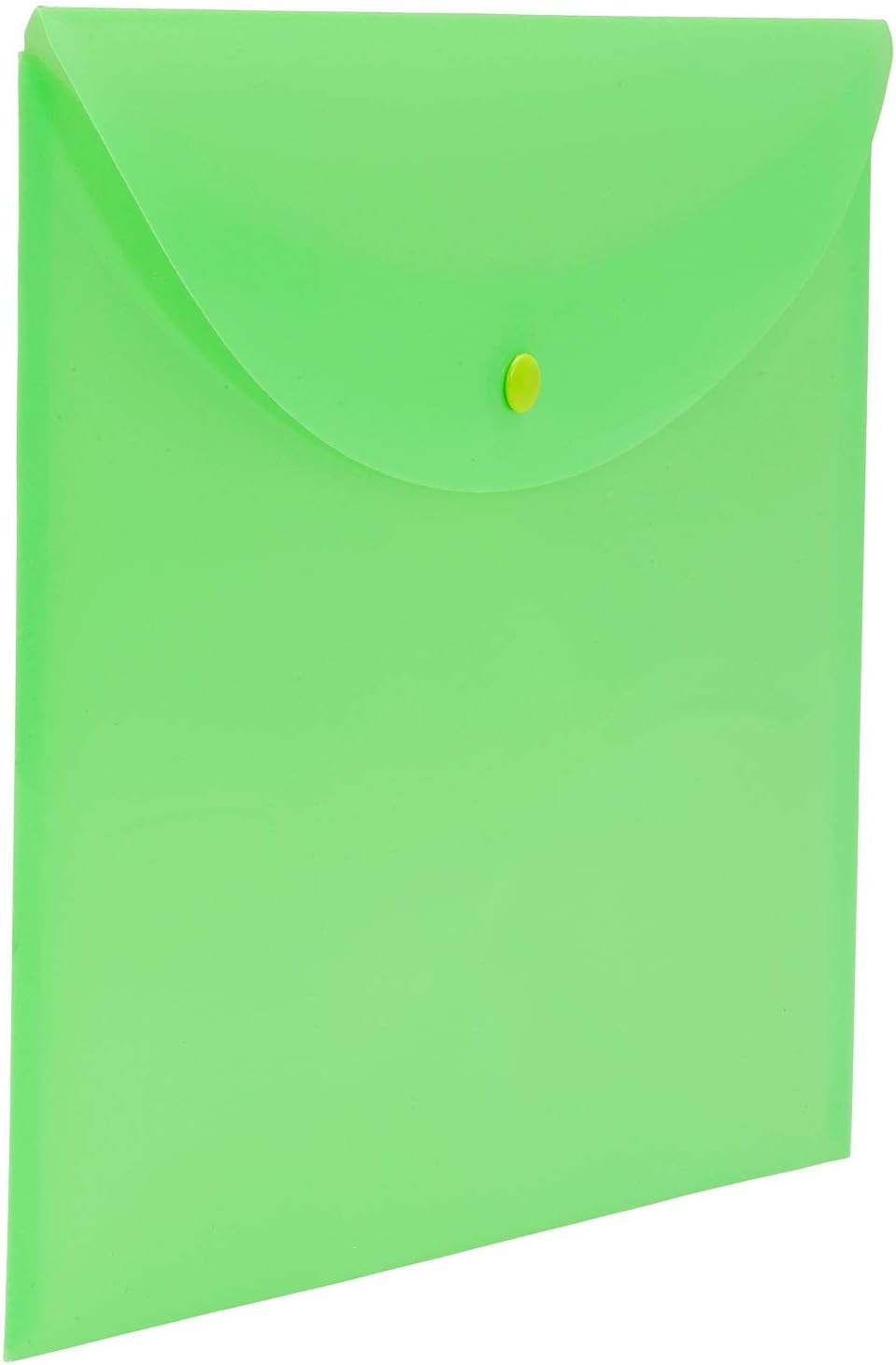 Smead Plastic Envelopes, Snap Closure, Document Folder, Green 10-Pack image 2