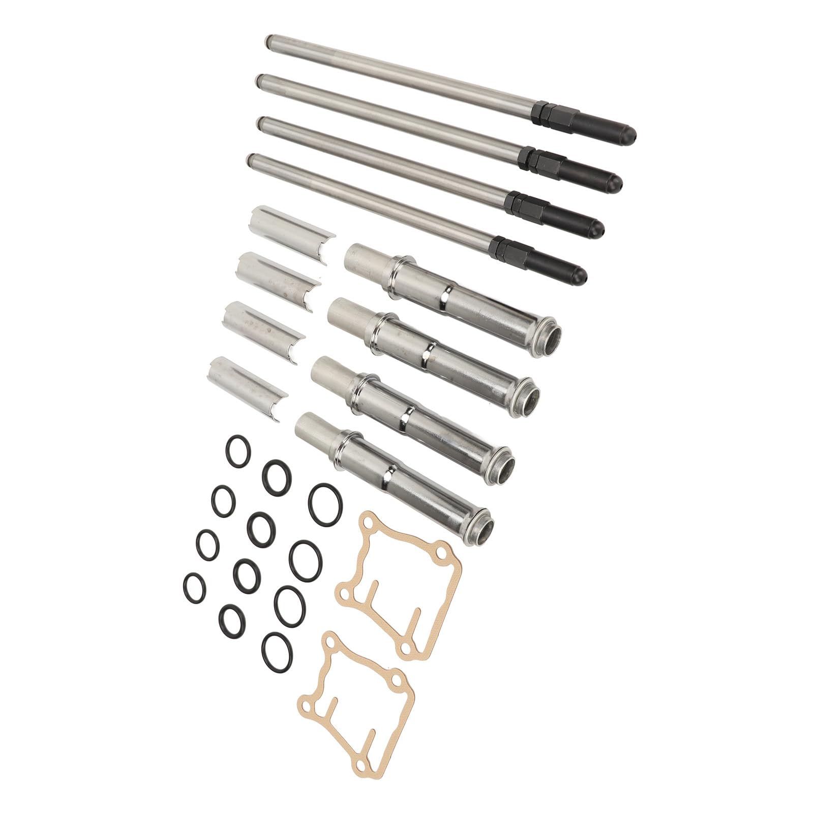 Ejoyous Kit de Varilla de Empuje Ajustable con Cubiertas Kit de Varilla de Empuje Ajustable OEM de Acero Cromado Moly 93 5095 499961 40 Piezas para Touring Big Twins 1999 2017 88 a 106 Pulgadas