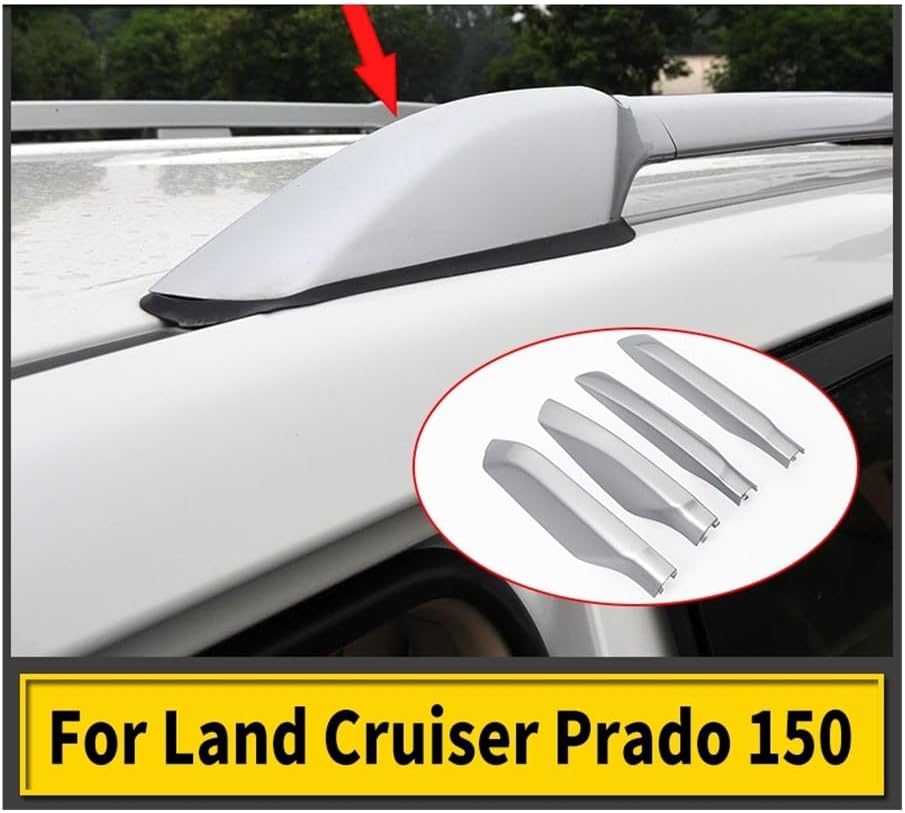 Roof Parcel Or Luggage Rack Lid Compatible for Toyota Land Cruiser Prado 150 2010-2023 2022 LC150 FJ150 Exterior Modification Accessories Roof Rack Hard Shell Cargo Box(Front Right-Silver)