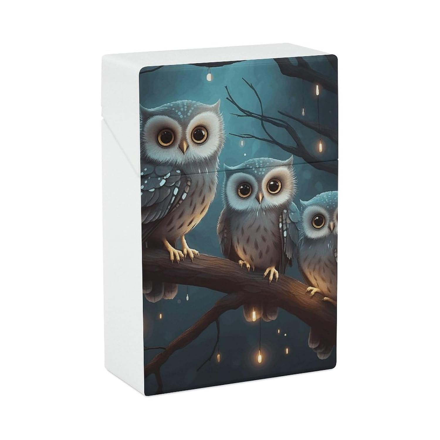 Owl on Tree Waterproof Cigarette Case, Smoking Boxes
