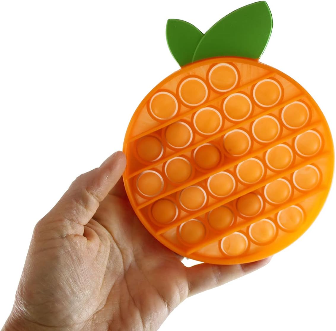 Cute Fruit Shaped Pop Silicone Push Poke Bubble Wrap Fidget Toy - Press Bubbles to Pop the Bubbles Down Then Flip it over and Do it Again - Sensory Stress Toy OT (Set of All 4 Fruits)
