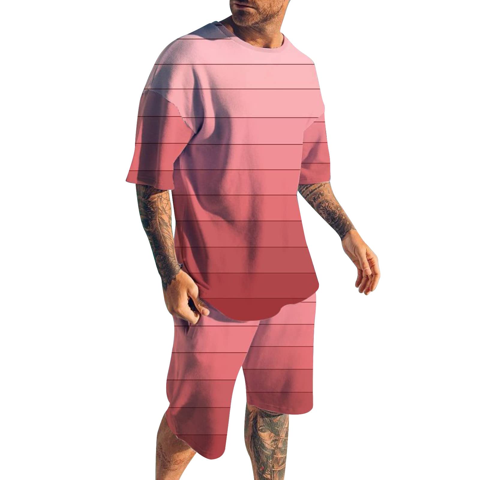Ensemble décontracté 2 pièces résout le manque de confort d'un short et t-shirt homme