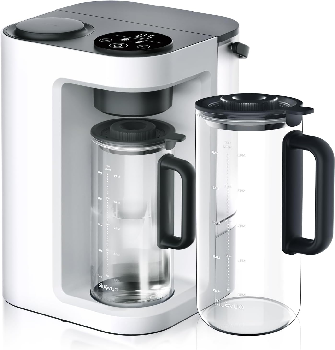 Bluevua RO100ROPOT-LITE Countertop Reverse Osmosis Water Filter System, White, with One Extra ROPOT-LITE Replacement Carafe, Bundle